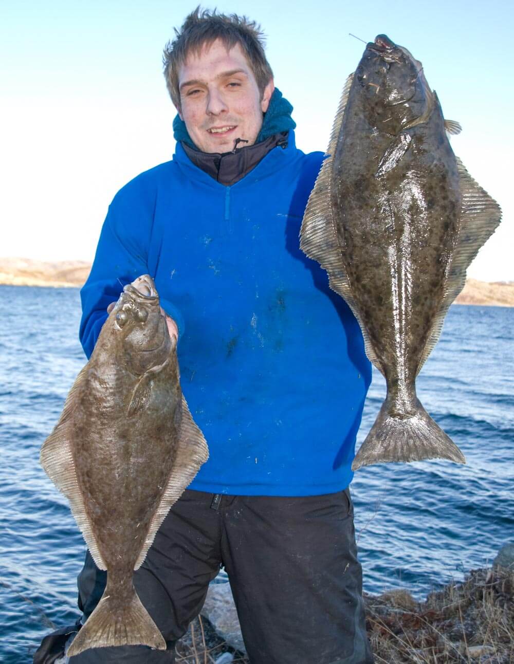 Double halibut from the shore