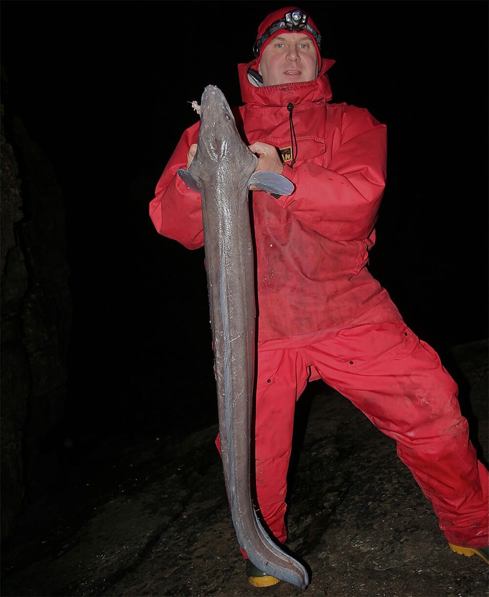 Dave Brooke with his 18lb conger eel