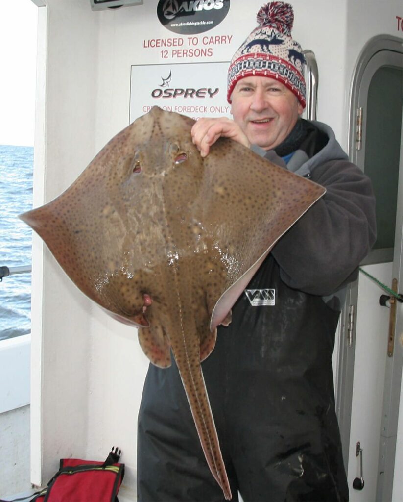 Bristol Channel Cod Fishing: 13lb blonde ray - Wayne Thomas