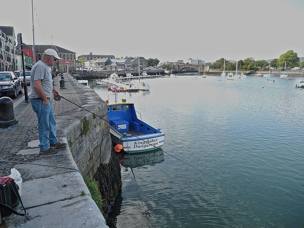 Floatfishing in an Irish harbour